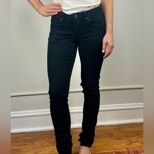 BURBERRY BRIT black low rise skinny jeans